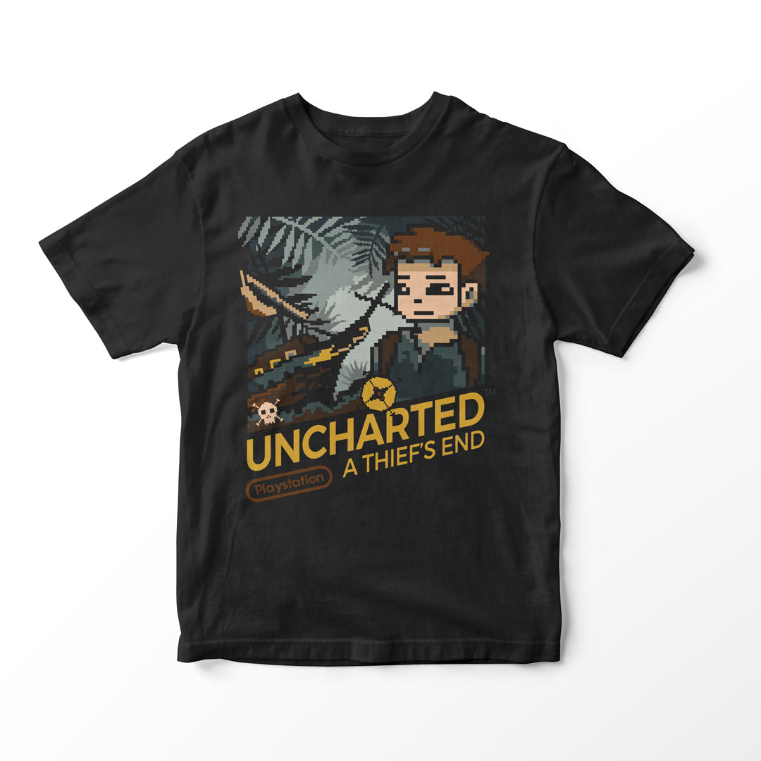 Uncharted A Thiefs End - Pixel Art Majica